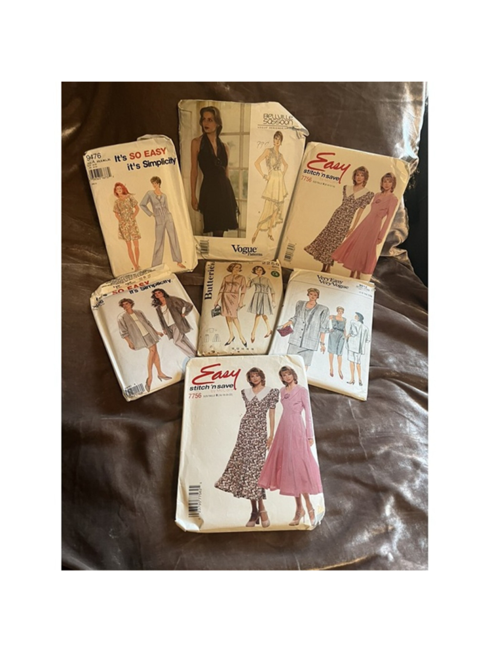 Vintage Mixed Lot 7 , Vogue & 80's Sewing Patterns ,SIMPLICITY ,EASY ,BUTTERICK